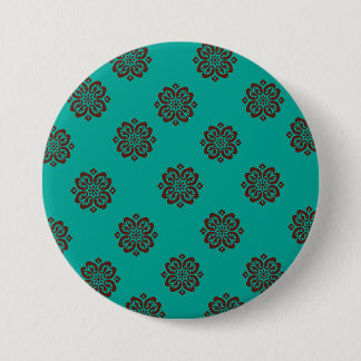 Bóton Redondo 7.62cm "Crimson Scrolls - Bold Elegance"