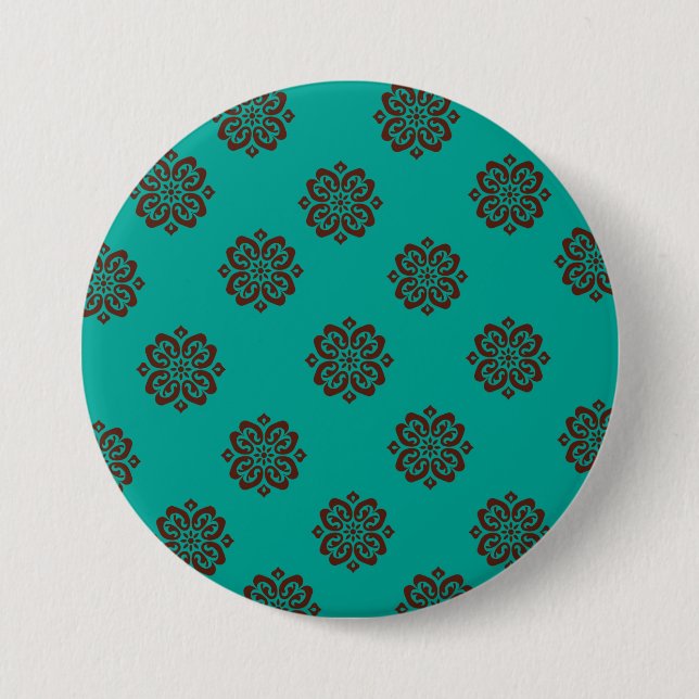 Bóton Redondo 7.62cm "Crimson Scrolls - Bold Elegance" (Frente)