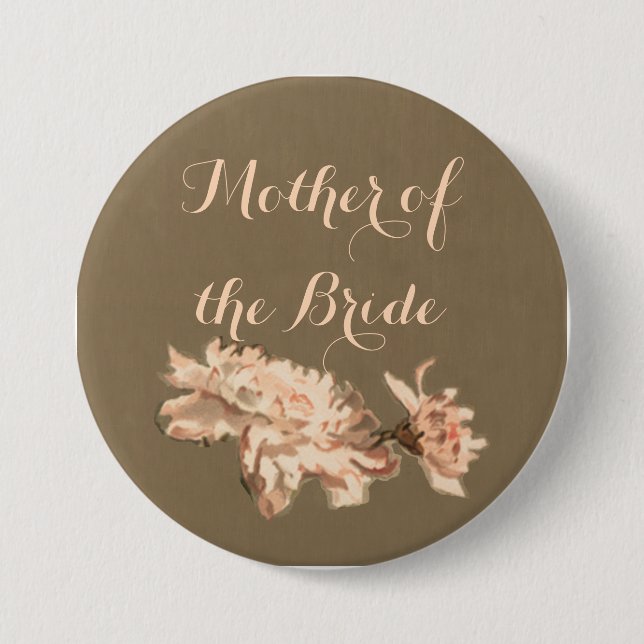 Bóton Redondo 7.62cm Cristâmatos em uma Garrafa Mãe da Noiva (Frente)