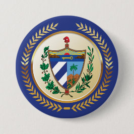 Bóton Redondo 7.62cm Cuba Casaco de Armas