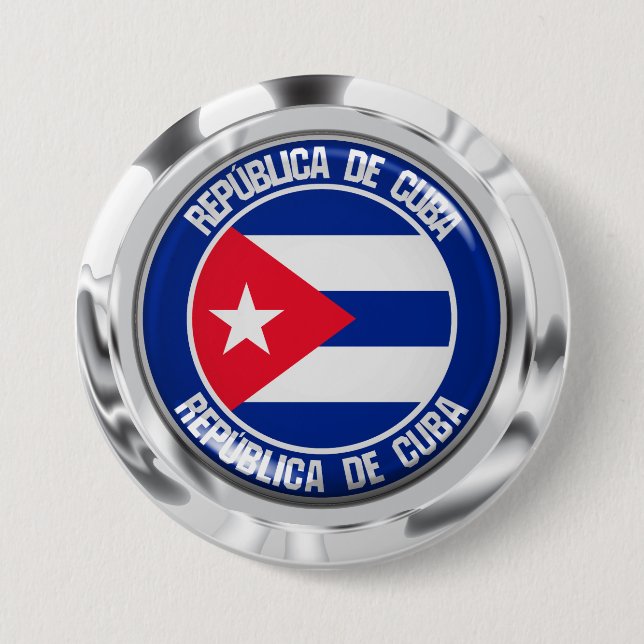 Bóton Redondo 7.62cm Cuba Round Emblem (Frente)