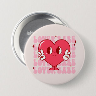 Bóton Redondo 7.62cm Cute Lover Babe Heart