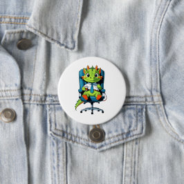 Bóton Redondo 7.62cm Cute Office Dragon Pin | Funny Cartoon Badge