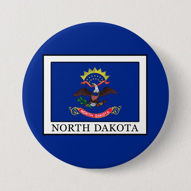Bóton Redondo 7.62cm Dakota do Norte (Frente)