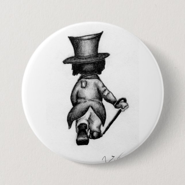 Bóton Redondo 7.62cm Dar uma volta (Frente)