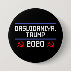 Bóton Redondo 7.62cm Dasvidaniya Trump 2020 Rússia Anti-Trump