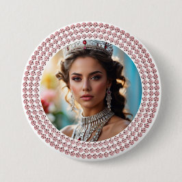 Bóton Redondo 7.62cm Dazzled Dreams Pageant Button Photo Pin