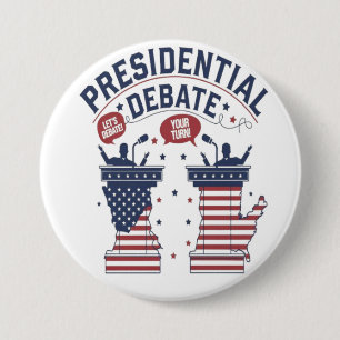 Bóton Redondo 7.62cm debate presidencial
