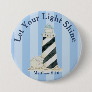 Bóton Redondo 7.62cm Deixe sua luz brilhar Matthew 5:16