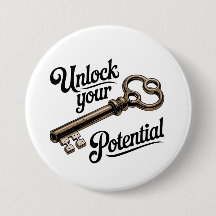Desbloqueie Seu Potencial - Chave Vintage Motivaci