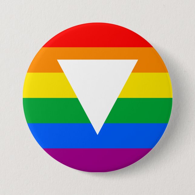 Bóton Redondo 7.62cm Design de triângulo orgulho gay (Frente)