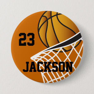 Bóton Redondo 7.62cm Design personalizado da aro de basquetebol