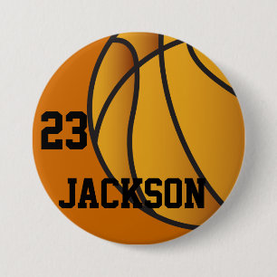 Bóton Redondo 7.62cm Design personalizado do basquetebol