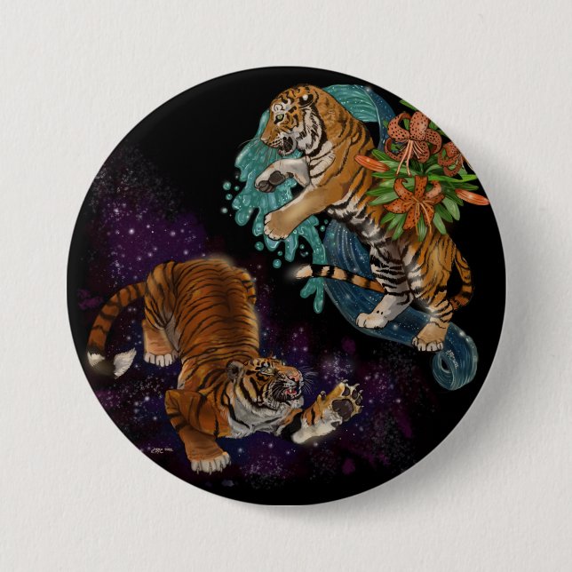 Bóton Redondo 7.62cm Destino nos Tigres das Estrelas (Frente)