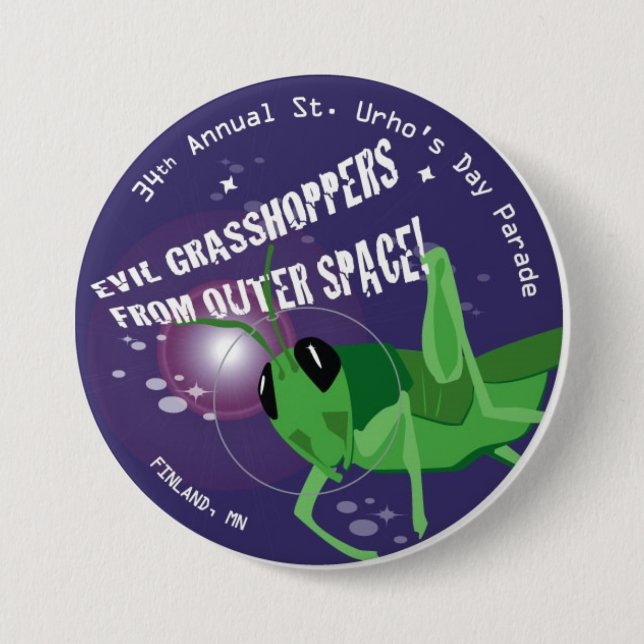 Bóton Redondo 7.62cm Dia 2009 do St. Urho (Frente)