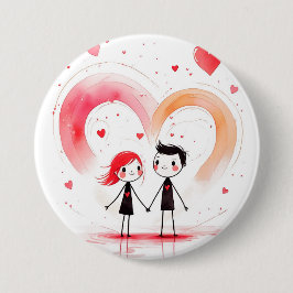 Bóton Redondo 7.62cm Dia de os namorados 2025