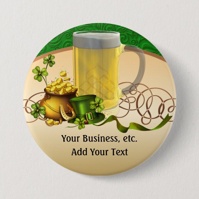 Bóton Redondo 7.62cm Dia de Patrick - SRF (Frente)