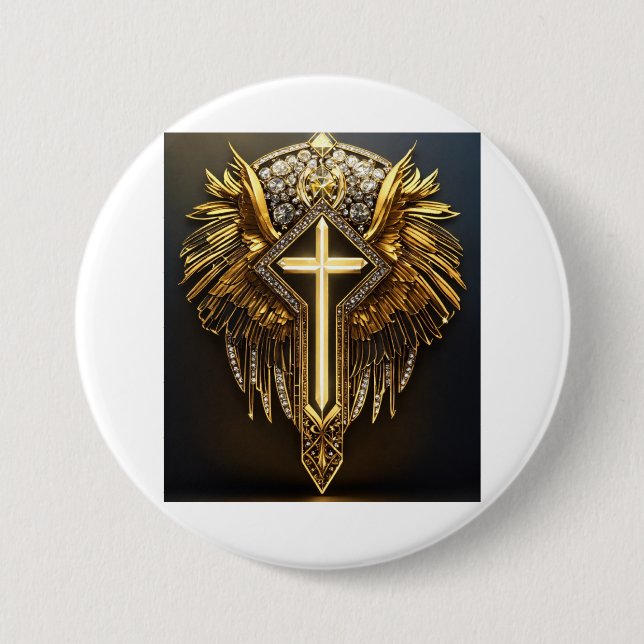 Bóton Redondo 7.62cm Diamond Faith LLC - Elegância e Grace (Frente)