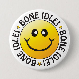 Bóton Redondo 7.62cm Distintivo Bone Idle