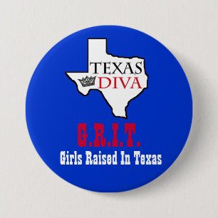 Bóton Redondo 7.62cm Diva de Texas - G.R.I.T. = meninas aumentadas em