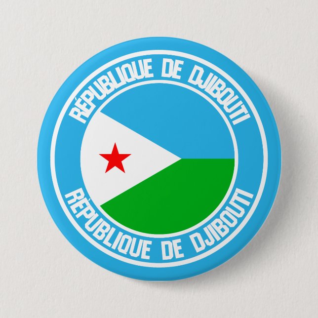 Bóton Redondo 7.62cm Djibouti Round Emblem (Frente)