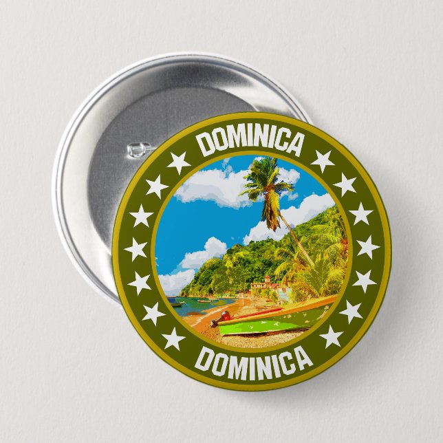 Bóton Redondo 7.62cm Domínica (Frente & Verso)