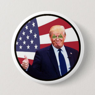 Bóton Redondo 7.62cm Donald Trump: Trump Trilateral