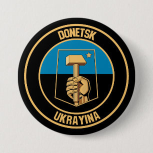 Bóton Redondo 7.62cm Donetsk Round Emblem