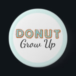 Bóton Redondo 7.62cm Donut Grow Up Blue Iced Baby First Birthday<br><div class="desc">Your sweet little one deserves a delectable birthday party! This Sweetest One donuts theme is fun-filled with trendy colors and sprinkles on top. Cute, memorable, and perfect for baby's first birthday party! • Coordinate it! Browse the Sweetest One Donuts Birthday Collection for matching products including party invitations, decor and more!...</div>