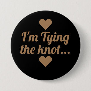 Bóton Redondo 7.62cm Dourado Script I m Botão casando