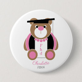 Bóton Redondo 7.62cm Doutorado em parabéns de doação de filosofia