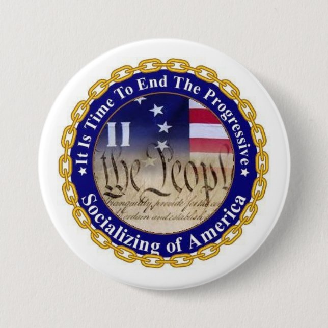 Bóton Redondo 7.62cm É botão do tempo (Frente)