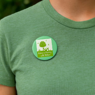 Bóton Redondo 7.62cm Eco Cote Vivendo em Harmonia com a Natureza