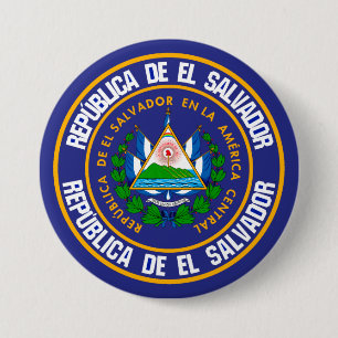 Bóton Redondo 7.62cm El Salvador Round Emblem