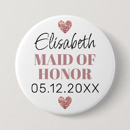 Bóton Redondo 7.62cm Élégant et Simple Pour Demoiselle D'Honneur