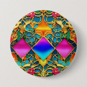 Bóton Redondo 7.62cm Elegante Futuralista Francês Mansão Interior