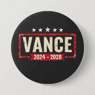 Bóton Redondo 7.62cm Eleição De Jd Vance Trump 2028 Presidente Votação