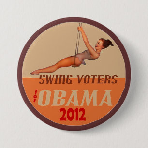 Bóton Redondo 7.62cm Eleitores de balanço para Obama 2012