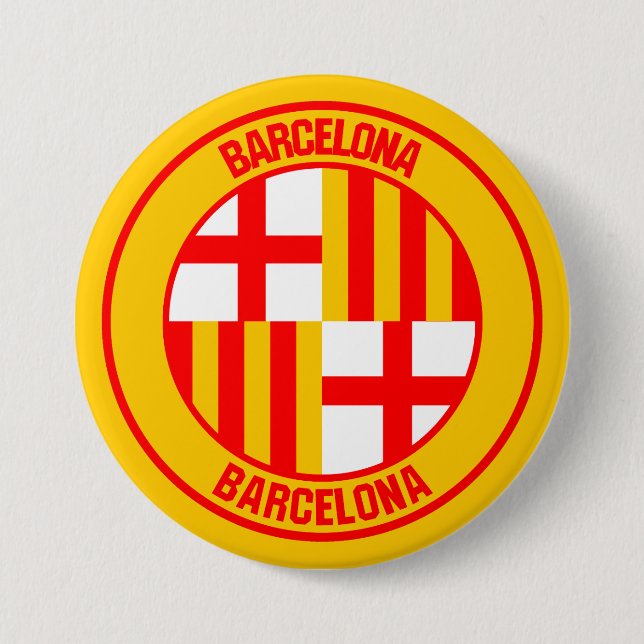 Bóton Redondo 7.62cm Emblem de Barcelona (Frente)