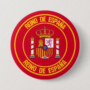 Bóton Redondo 7.62cm Emblem espanha redonda