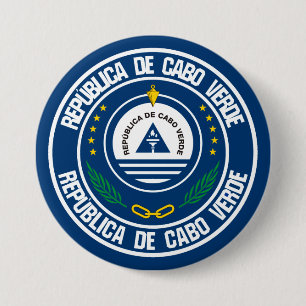 Bóton Redondo 7.62cm Emblem Redonda de Cabo Verde