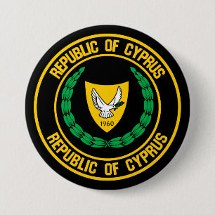 Bóton Redondo 7.62cm Emblem redonda de Chipre