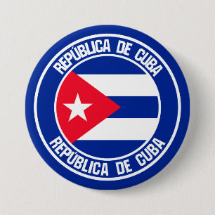Bóton Redondo 7.62cm Emblem Redonda de Cuba