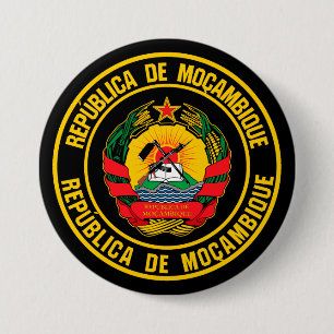 Bóton Redondo 7.62cm Emblem redonda em Moçambique