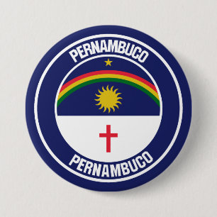 Bóton Redondo 7.62cm Emblem redondo de Pernambuco