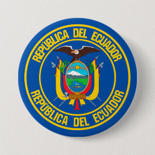 Bóton Redondo 7.62cm Emblem redondo do Equador