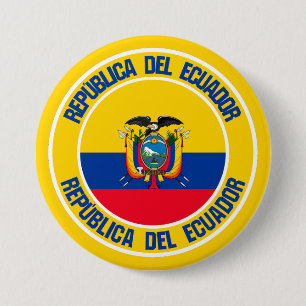 Bóton Redondo 7.62cm Emblem redondo do Equador