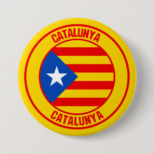 Bóton Redondo 7.62cm Emblema da Ronda da da Catalunha