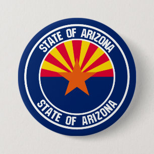 Bóton Redondo 7.62cm Emblema redondo da arizona
