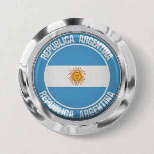 Bóton Redondo 7.62cm Emblema redondo de Argentina